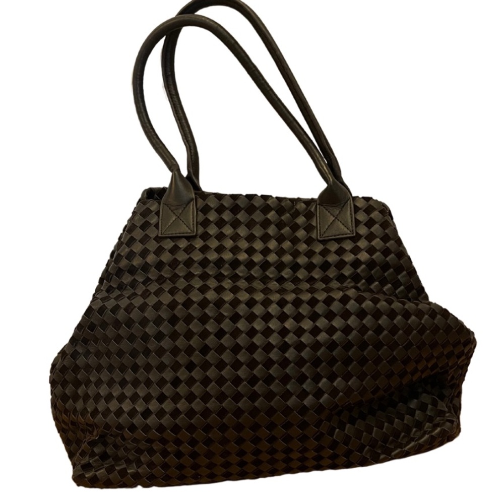 COCHNI Extra Large Leather Woven Bag